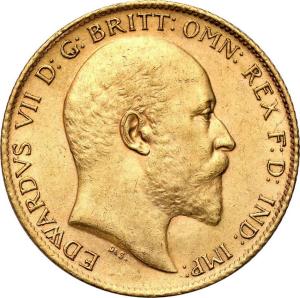 Wielka Brytania. Edward VII  1/2 suwerena 1907