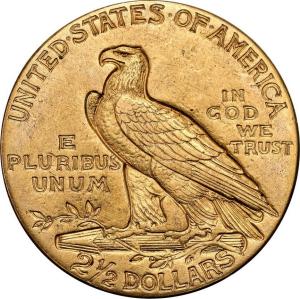 USA. Złote 2.5 dolara 1912 Indianin - Filadelfia