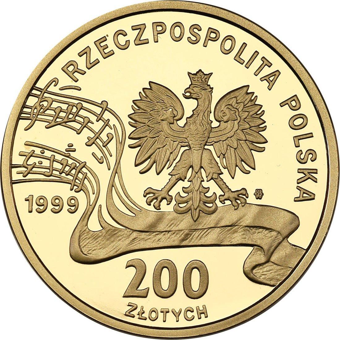 III RP 200 złotych 1999 Fryderyk Chopin - 150. Rocznica Śmierci st.L