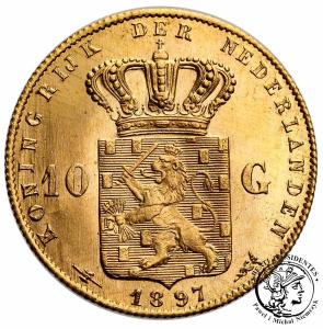 Holandia 10 Guldenów 1897 Wilhelmina st.1