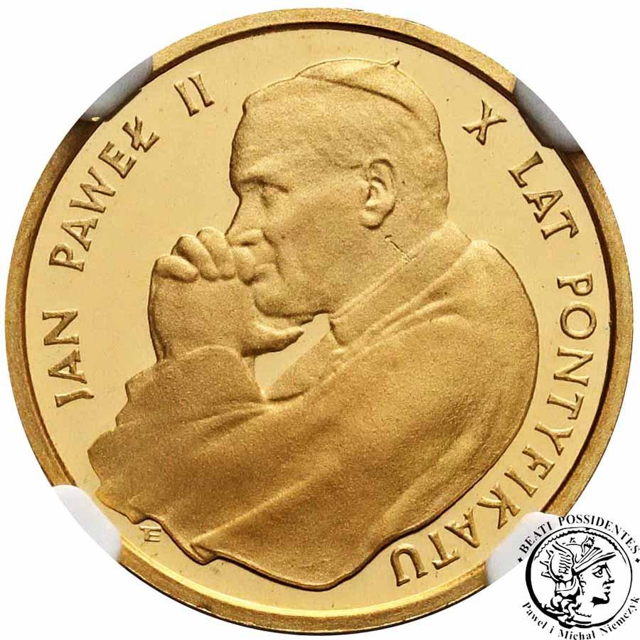 Polska 1000 zł 1988 Papież Jan Paweł II X-lat Pntyfikatu NGC PF67 ULTRA CAMEO