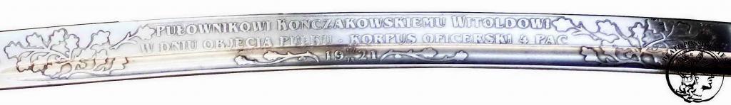 Szabla Orla dedykacyjna- Borowskiego
