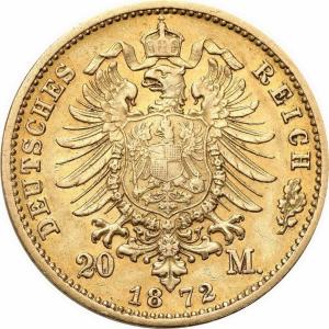 Niemcy Prusy 20 Marek 1872 C