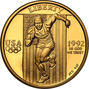 USA. Złote 5 $ dolarów Olimpiada 1992