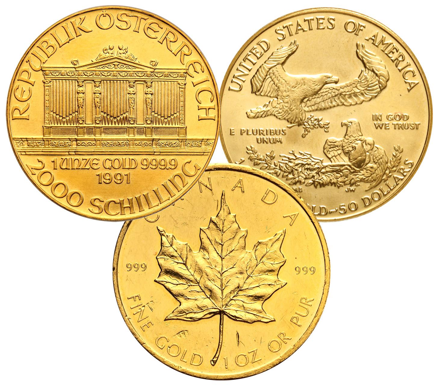 Monety - Uncja czystego złota - 1 Oz Au.999