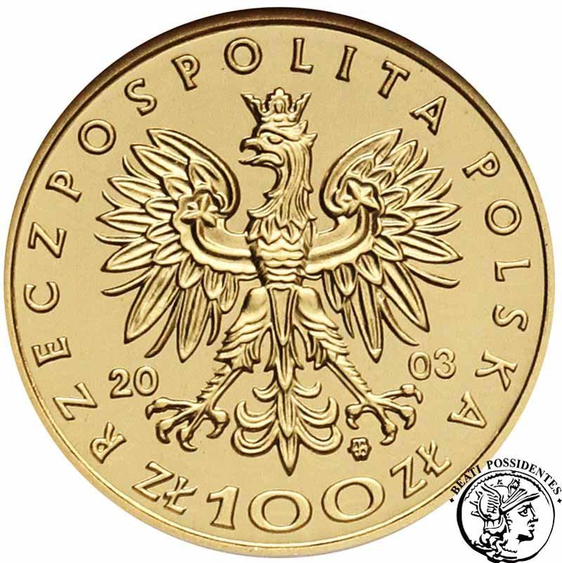 Polska III RP 100 złotych 2003 Kazimierz Jagiellończyk GCN PR69