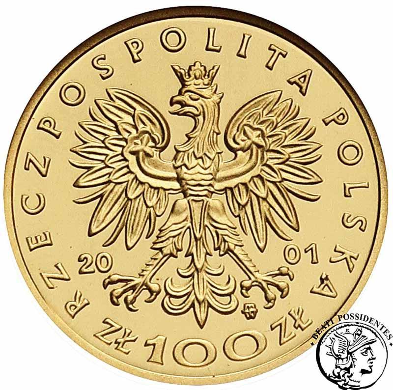 Polska III RP 100 złotych 2001 Jan III Sobieski GCN PR69