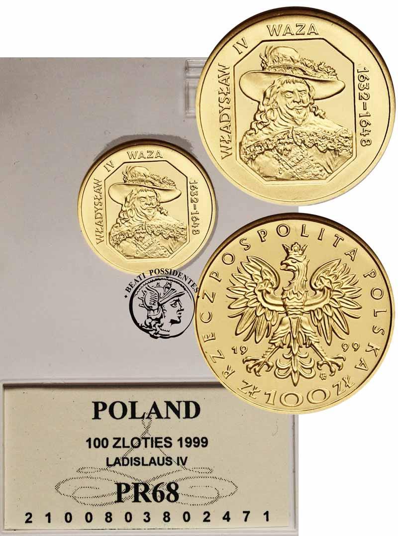 Polska III RP 100 zlotych 1999  Władysław IV Waza GCN PR68