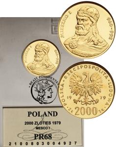 Polska PRL 2000 złotych 1979 Mieszko I GCN PR68