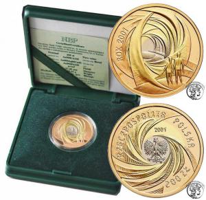 Polska III RP 200 złotych 2001 Rok 2001 st.L