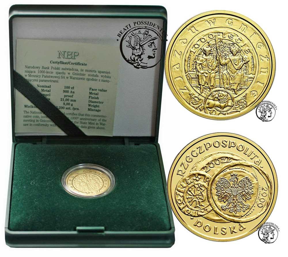 Polska III RP 200 złotych 2000 Zjazd w Gnieźnie - duże Gniezno st. L