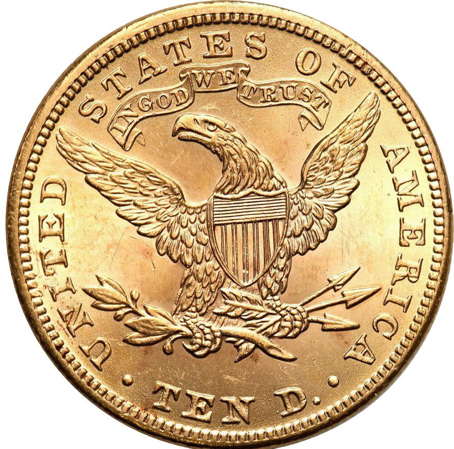 USA. Złote 10 dolarów Liberty - różne roczniki