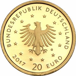 Niemcy 20 euro 2021 Ptaki Niemiec - Wilga