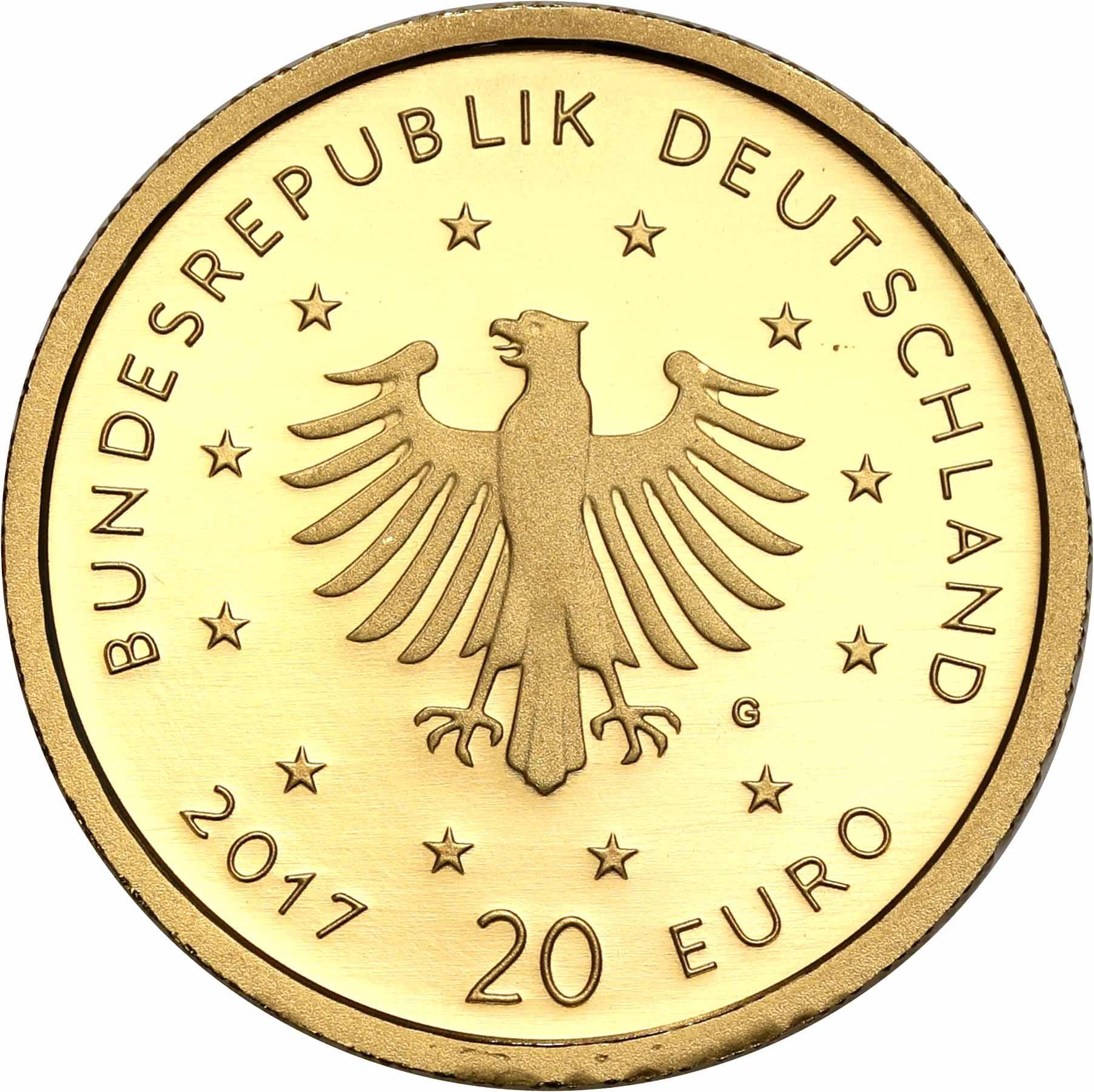 Niemcy 20 euro 2021 Ptaki Niemiec - Wilga