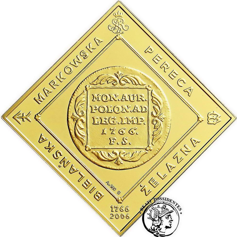 Klipa dukata St. A. Poniatowskiego z 1766 Złoto st.L