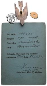 PSZnZ 304 Dywizjon Lotniczy z legitymacją