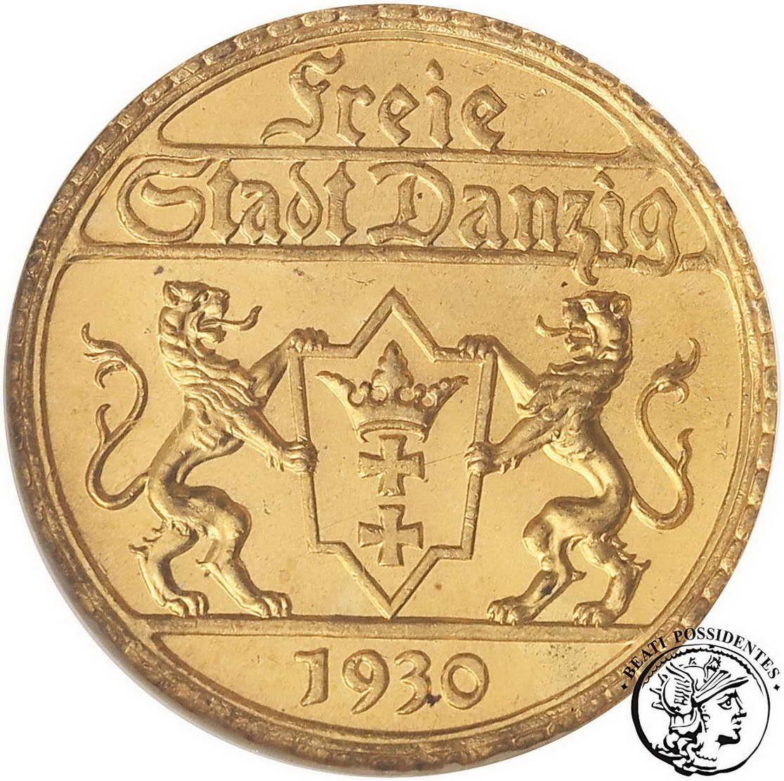Wolne Miasto Gdańsk 25 Guldenów 1930 NGC MS65