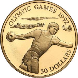 Niue 50 dolarów 1992 Dyskobol