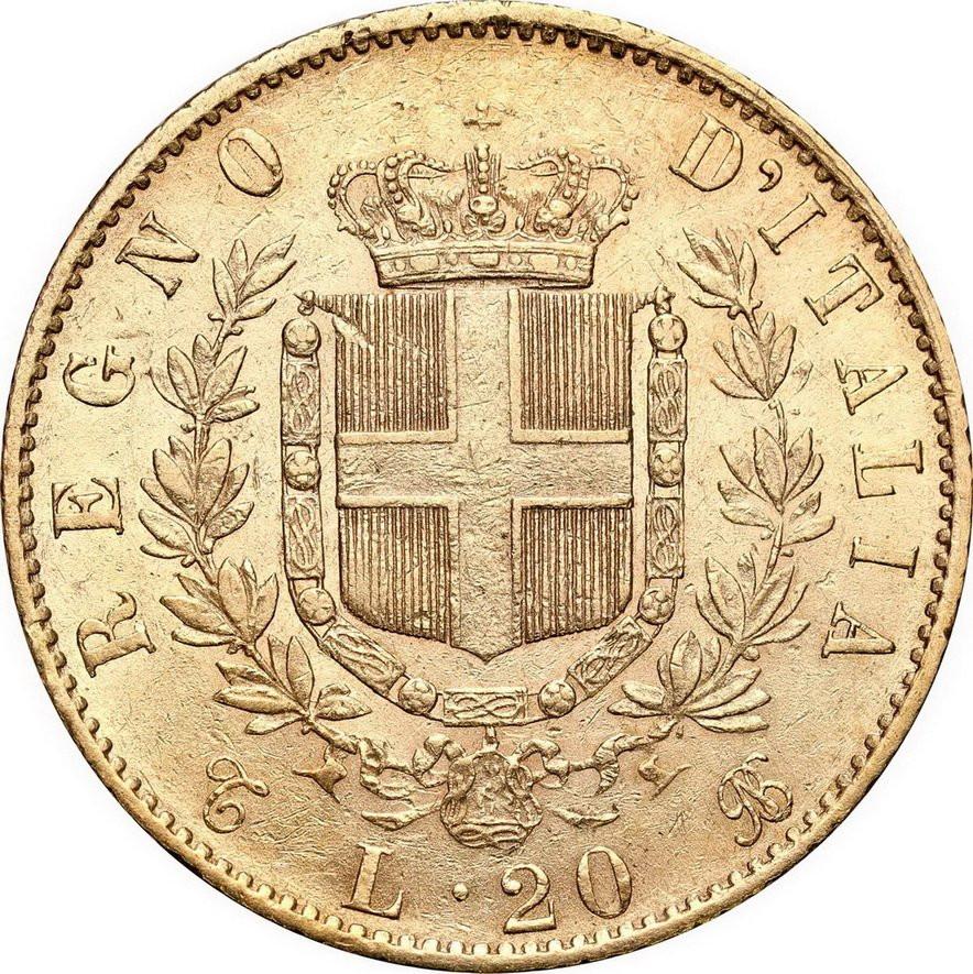 Włochy. Emanuel II 20 Lirów 1867