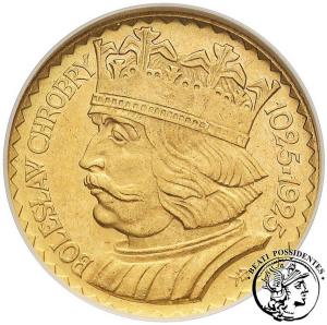 Polska II RP 10 złotych 1925 Chrobry NGC MS63