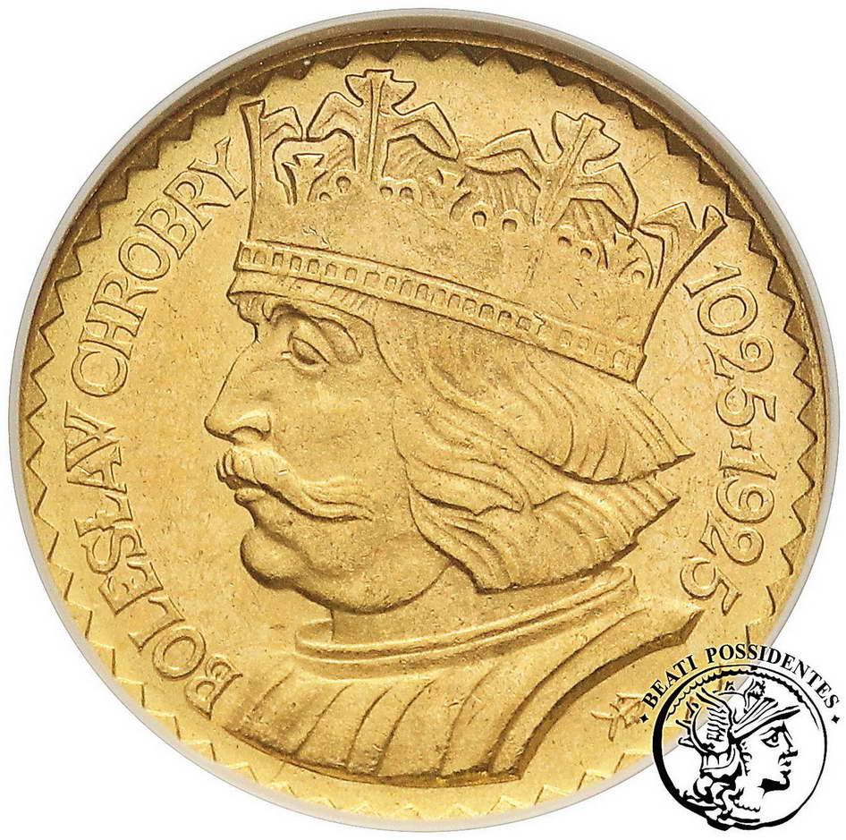 Polska II RP 10 złotych 1925 Chrobry NGC MS63