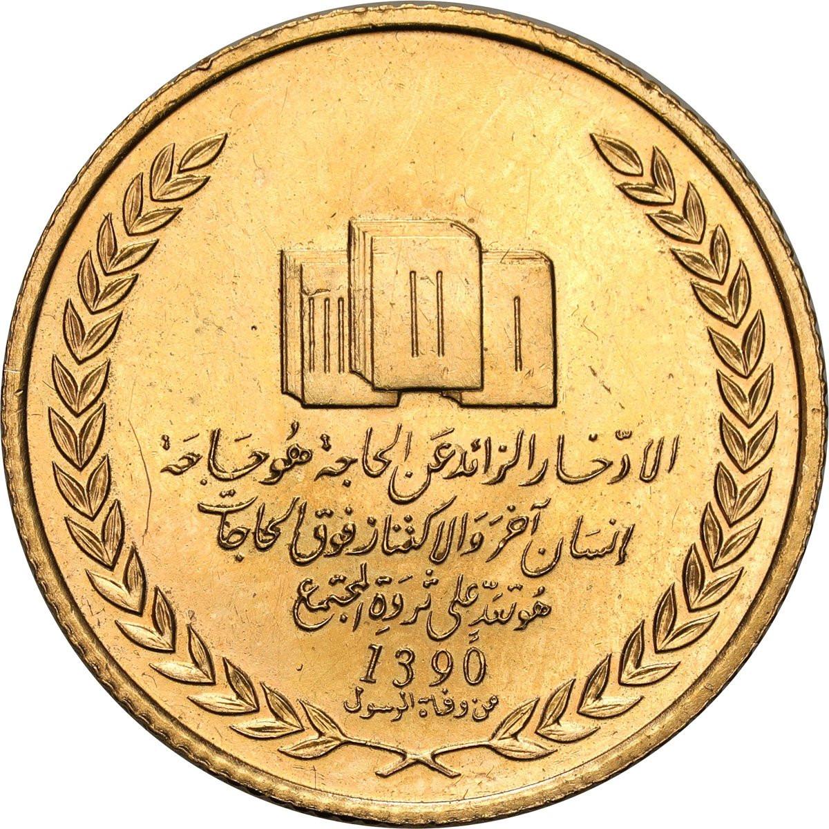 Libia. Złoty medal z Kadafim = 1 funt angielski