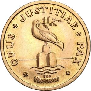 Watykan. Pius XII Złoty medal b.d. (około 1950; ostemplowany Heraeus)