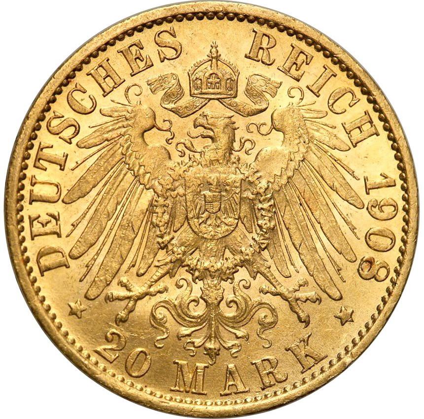 Złote Niemieckie 20 Marek – Wilhelm I, Friedrich, Wilhelm II – różne