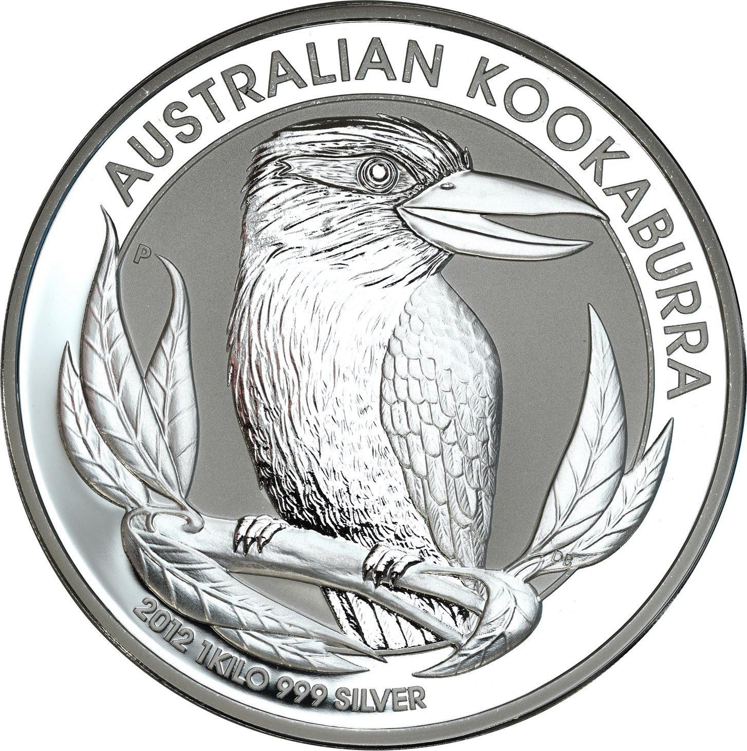 Australia 30 dolarów 2012 Kookaburra SREBRO 1 kg Ag .999