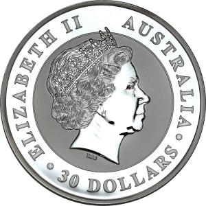 Australia 30 dolarów 2012 Kookaburra SREBRO 1 kg Ag .999