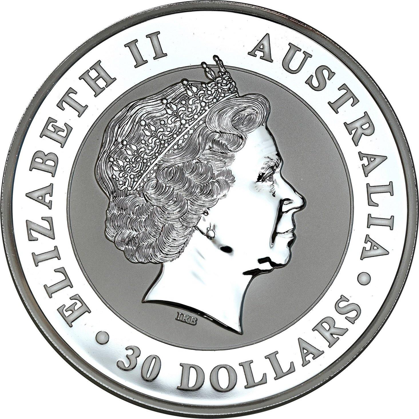 Australia 30 dolarów 2012 Kookaburra SREBRO 1 kg Ag .999