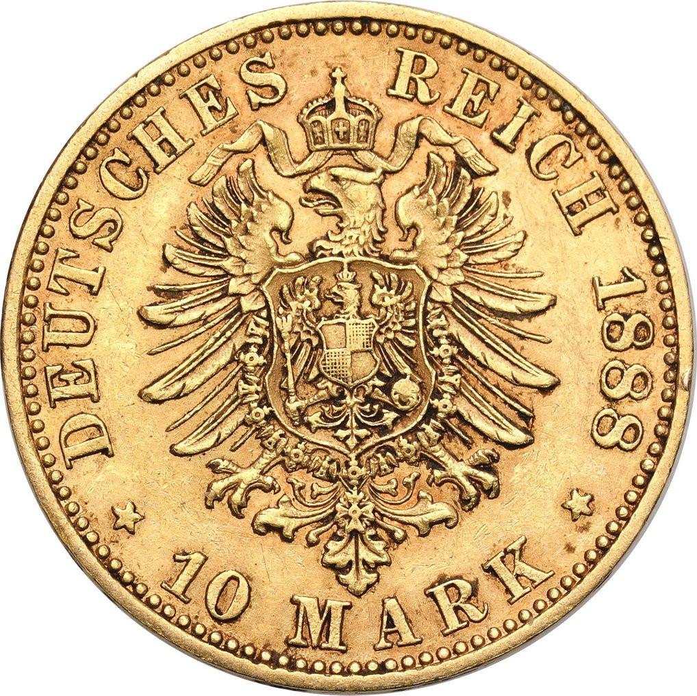 Niemcy, Prusy. Fryderyk 10 marek 1888 A, Berlin