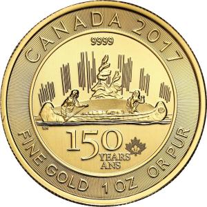 Kanada 150 dolarów 2017 150 rocznica - Federacja kanadyjska - UNCJA ZŁOTA