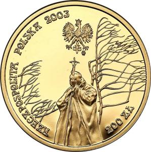 III RP. 200 złotych 2003 Jan Paweł II 25 lat Pontyfikatu