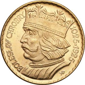 II RP. 10 złotych 1925 Bolesław Chrobry - PIĘKNE