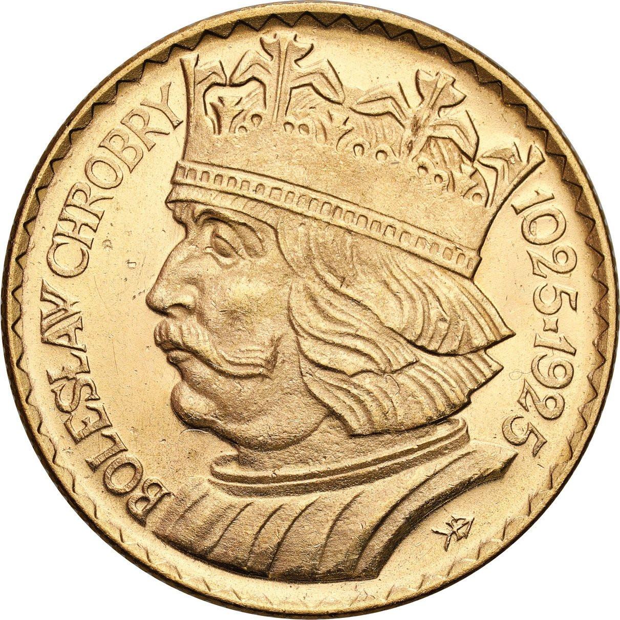 II RP. 10 złotych 1925 Bolesław Chrobry - PIĘKNE