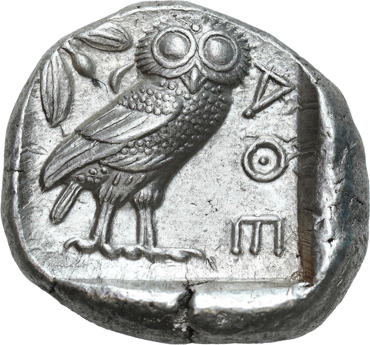 Grecja, Tetradrachma, 454 - 404 p. n. e., Ateny - ŁADNA