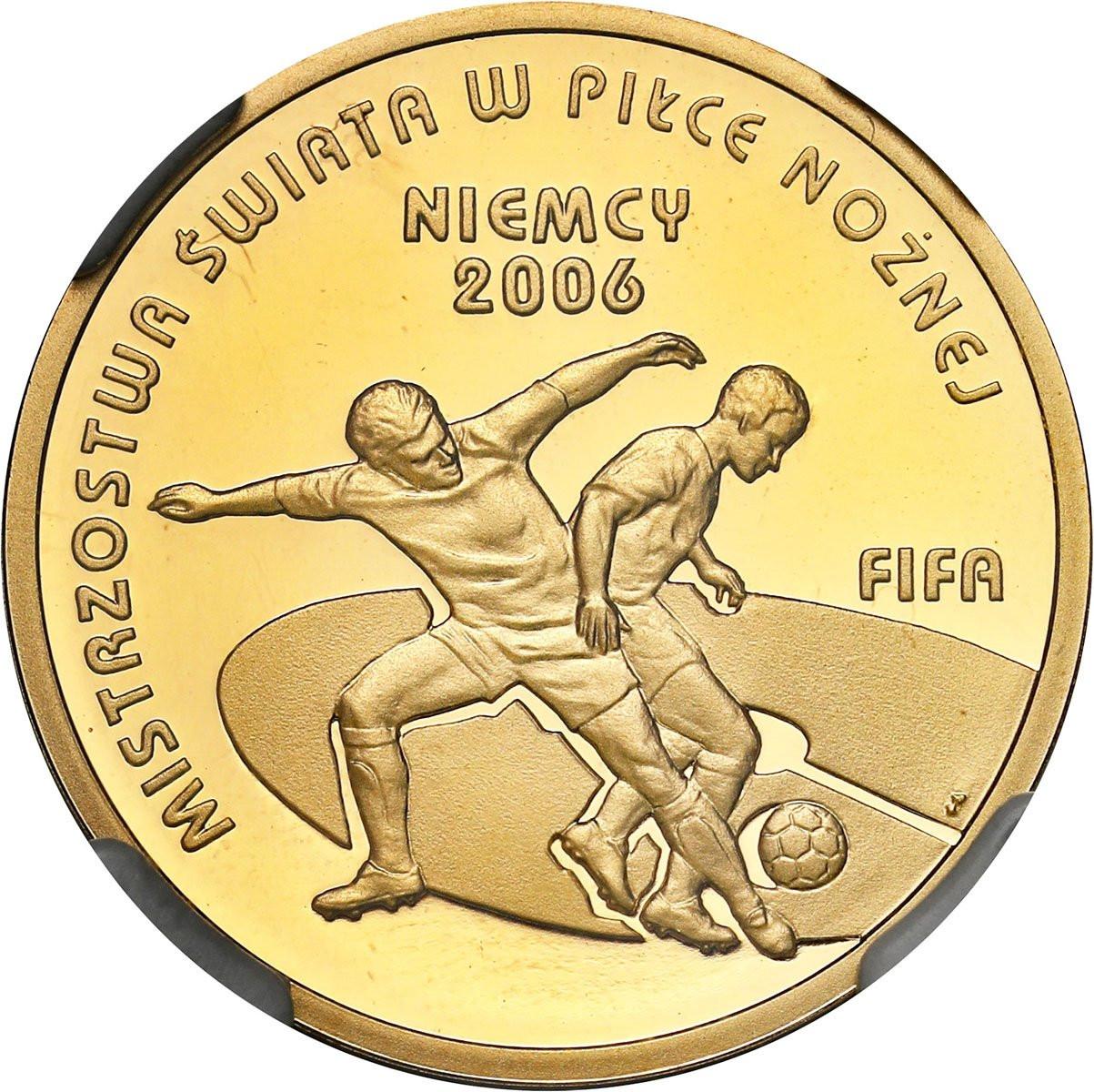 100 złotych 2006 MŚ FIFA Niemcy NGC PF 69 ULTRA CAMEO