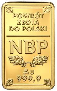 100 złotych 2019 Powrót złota do Polski st.L