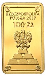 100 złotych 2019 Powrót złota do Polski st.L