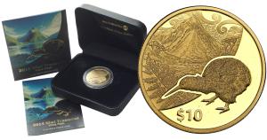 Nowa Zelandia. Elżbieta II 2014 10 dolarów – 1/4 uncji złota