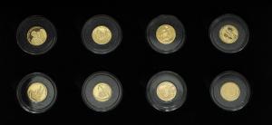 Najmniejsze złote monety świata - KOLEKCJA - 24 egz