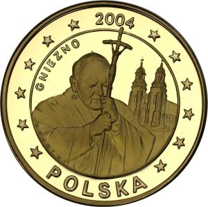 PRÓBA Essai 5 euro Jan Paweł II Gniezno 2004