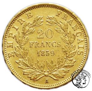 Francja 20 Franków 1859 A st.2-