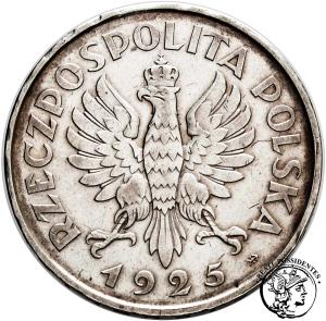 Polska II RP PRÓBA Srebro 5 zł 1925 Konstytucja 81 perełek st. 2