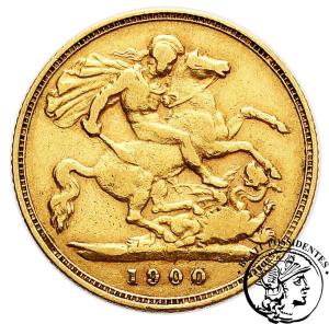 Wielka Brytania 1/2 Suwerena 1900 st.3
