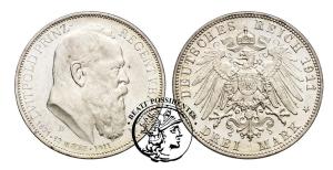 Niemcy Bayern 3 Mark 1911 D PP st. L/L-