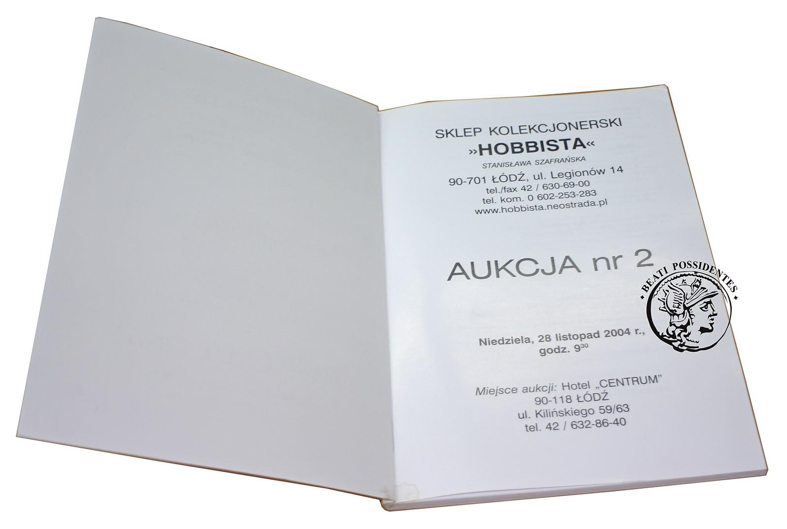 Katalog z aukcji nr 2 (28 listopada 2004 r). Sklep Kolekcjonerski HOBBISTA.