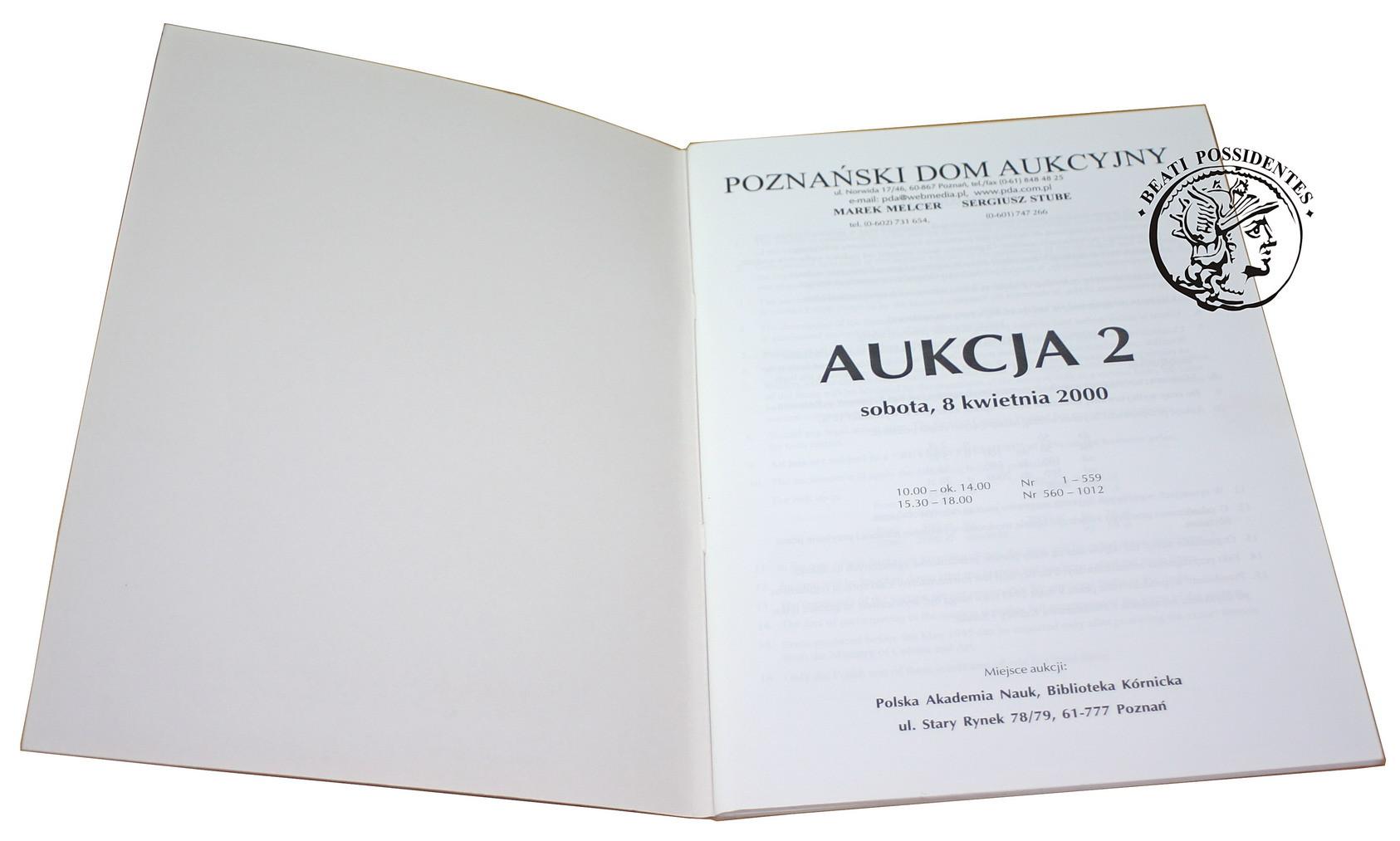 Katalog aukcyjny PDA &amp; PGN; Aukcja nr 2 - 08.04.2000