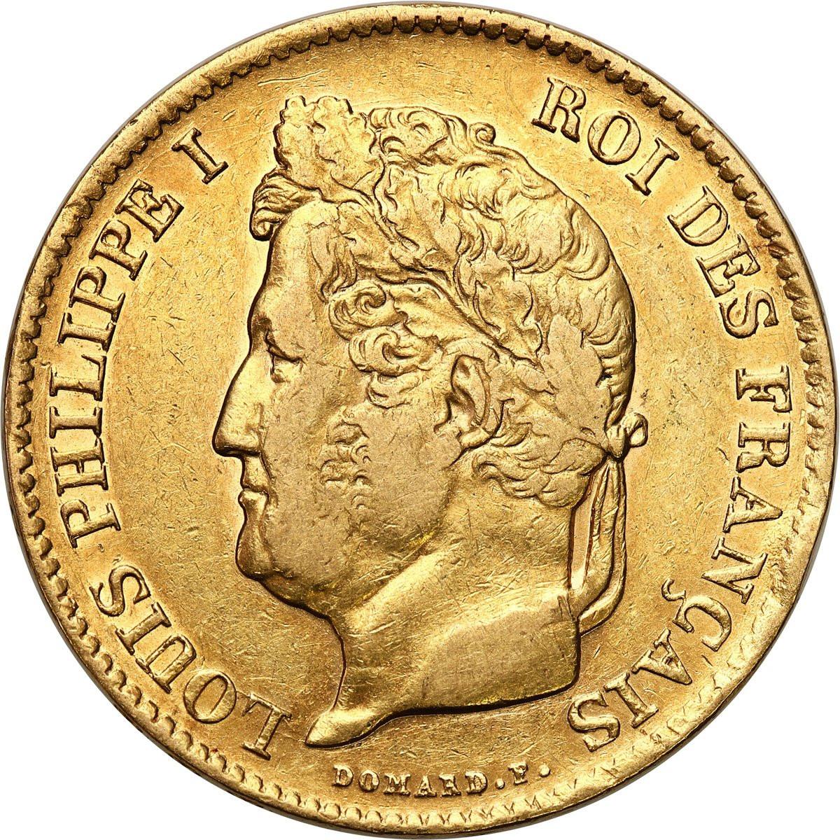 Francja, Ludwik Filip I (1830–1848). 40 franków 1834 A, Paryż
